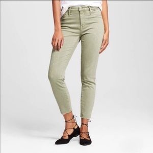 Mossimo Green Paint Splatter Hi-rise Jegging Crop